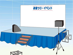 イベントステージA(地上からの高さ850mm~900mm)