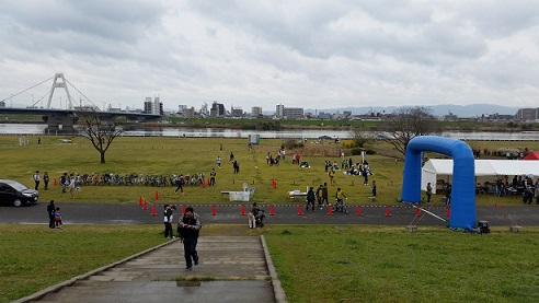 河川敷でのジョギング大会