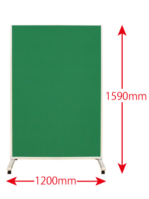 緑色キャスター付きカラーパネル1590ｍｍ×1200ｍｍ