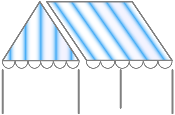 テント用天幕水色ストライプ