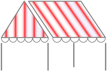 テント用天幕赤白ストライプ